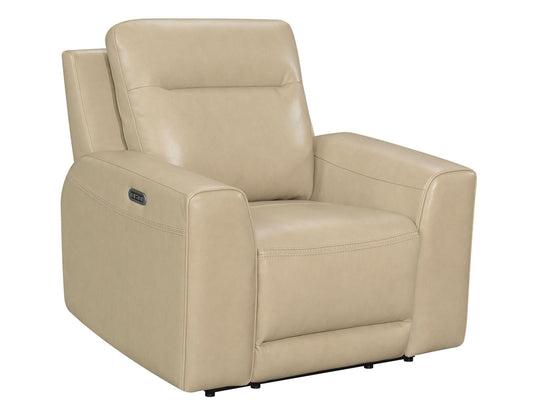 Steve Silver Doncella Leather Dual Power Recliner in Surly Sand Steve Silver 2