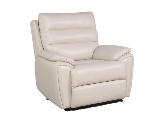 Steve Silver Duval Leather Dual Power Recliner in Impressive Ivory Steve Silver 2