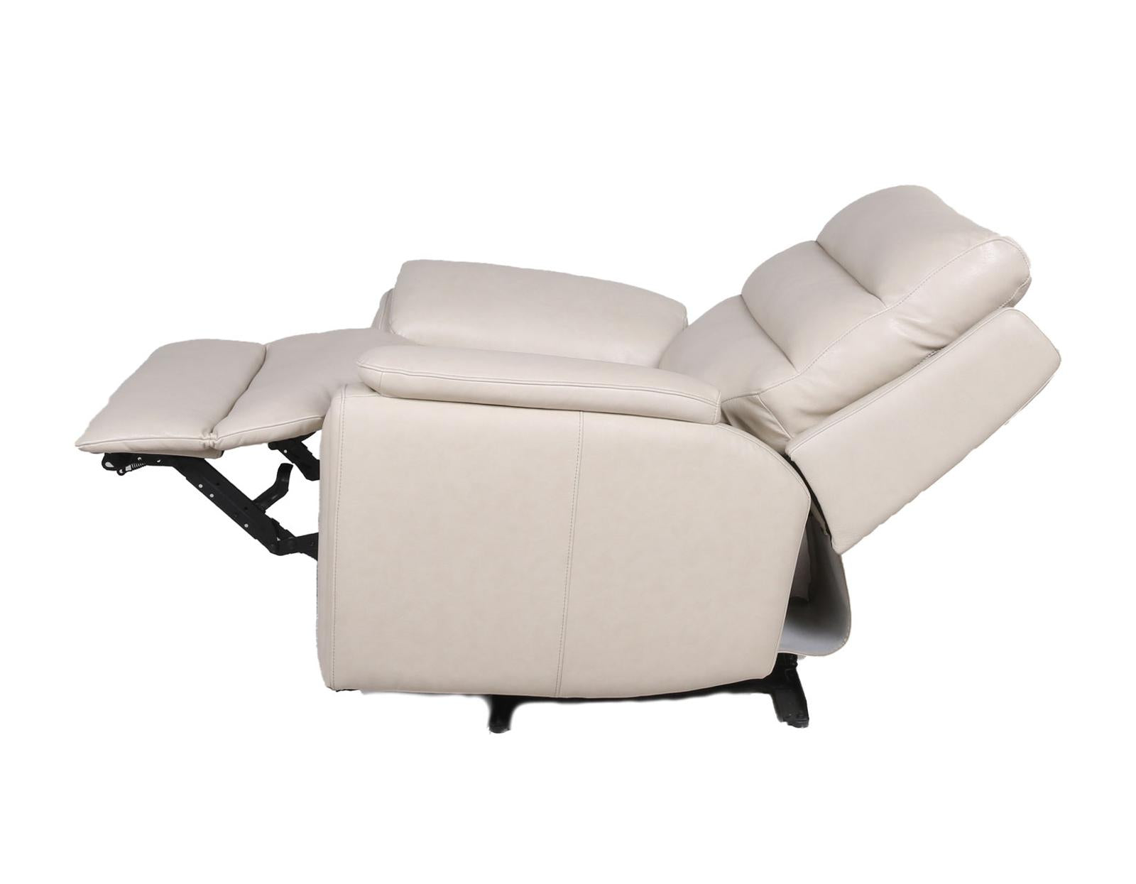 Steve Silver Duval Leather Dual Power Recliner in Impressive Ivory Steve Silver 2