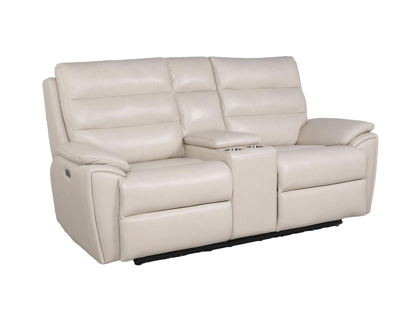 Steve Silver Duval Leather Dual Power Reclining Loveseat in Impressive Ivory Steve Silver 2