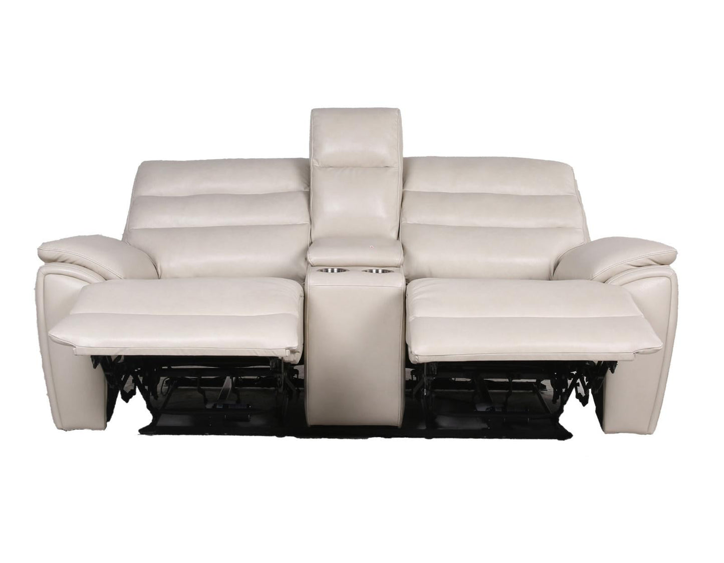 Steve Silver Duval Leather Dual Power Reclining Loveseat in Impressive Ivory Steve Silver 2