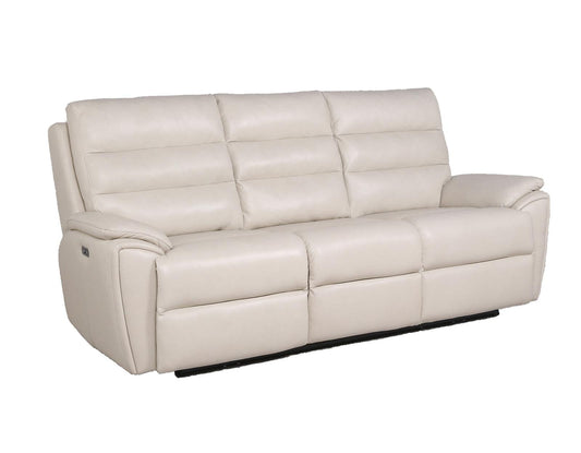 Steve Silver Duval Leather Dual Power Reclining Sofa in Impressive Ivory Steve Silver 2