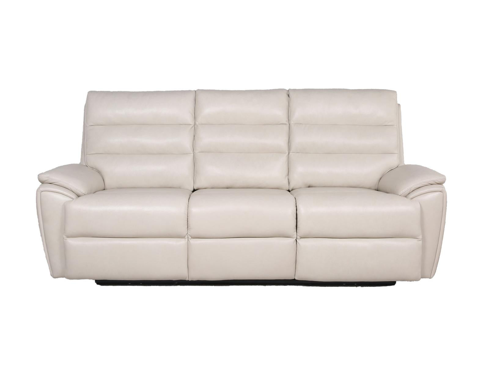 Steve Silver Duval Leather Dual Power Reclining Sofa in Impressive Ivory Steve Silver 2