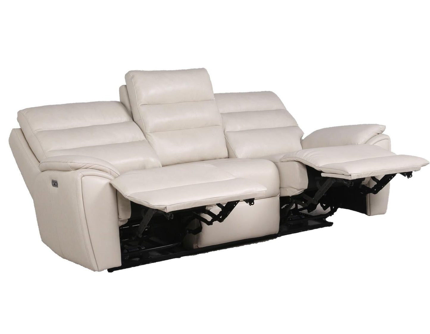 Steve Silver Duval Leather Dual Power Reclining Sofa in Impressive Ivory Steve Silver 2