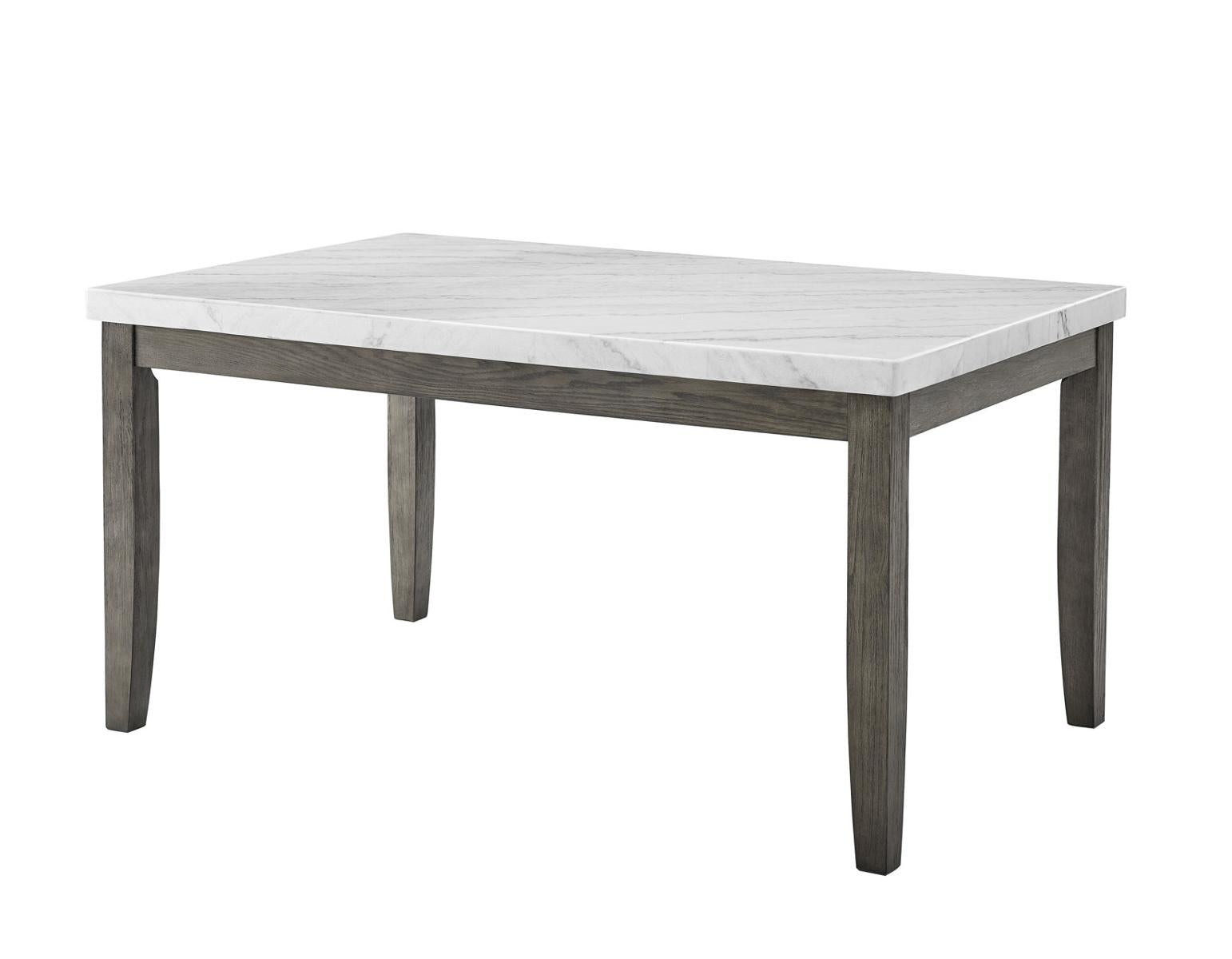 Steve Silver Emily White Marble Top Dining Table in Mossy Grey Steve Silver 2