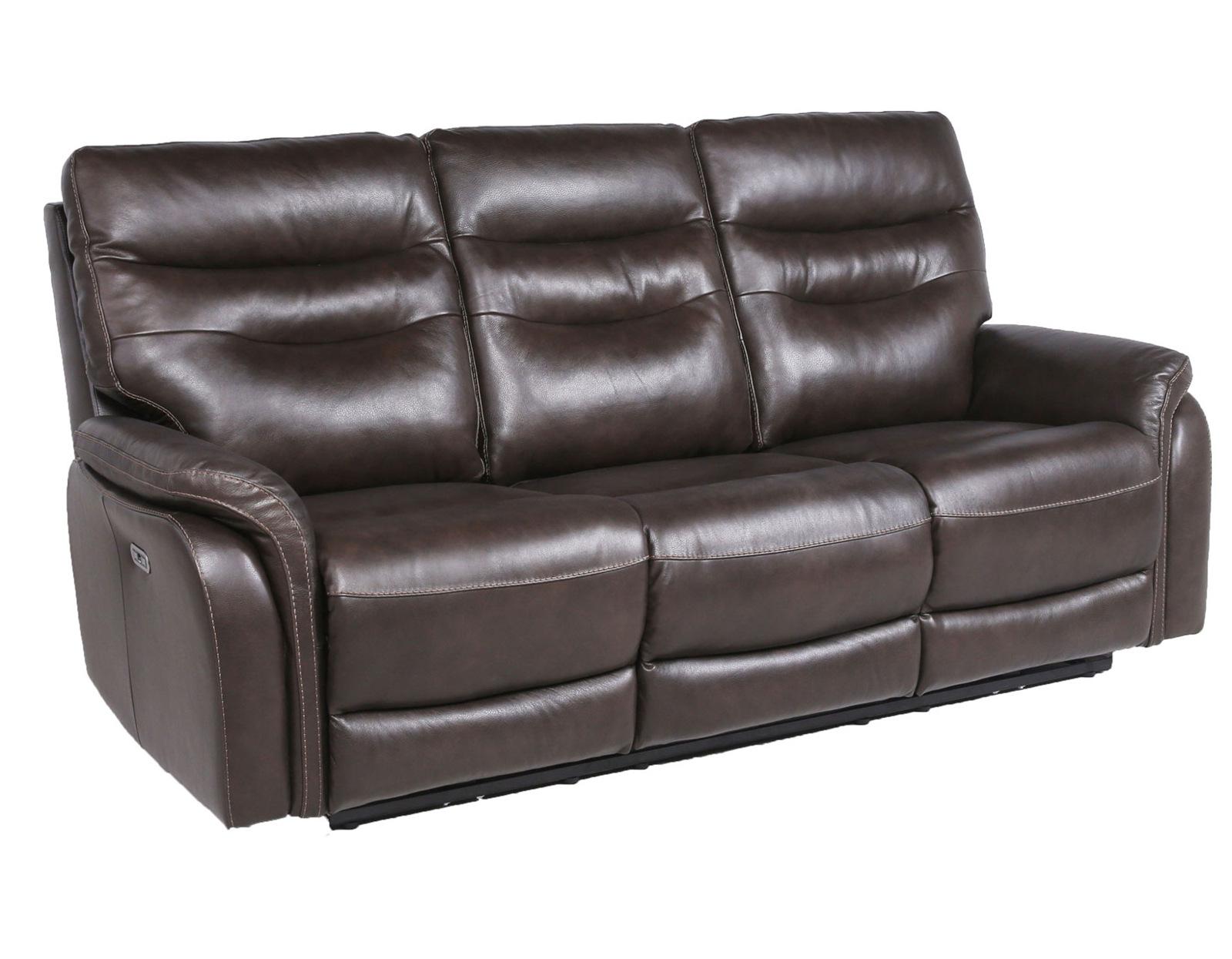 Steve Silver Fortuna Leather Dual Power Reclining Sofa in Coffee Steve Silver 2