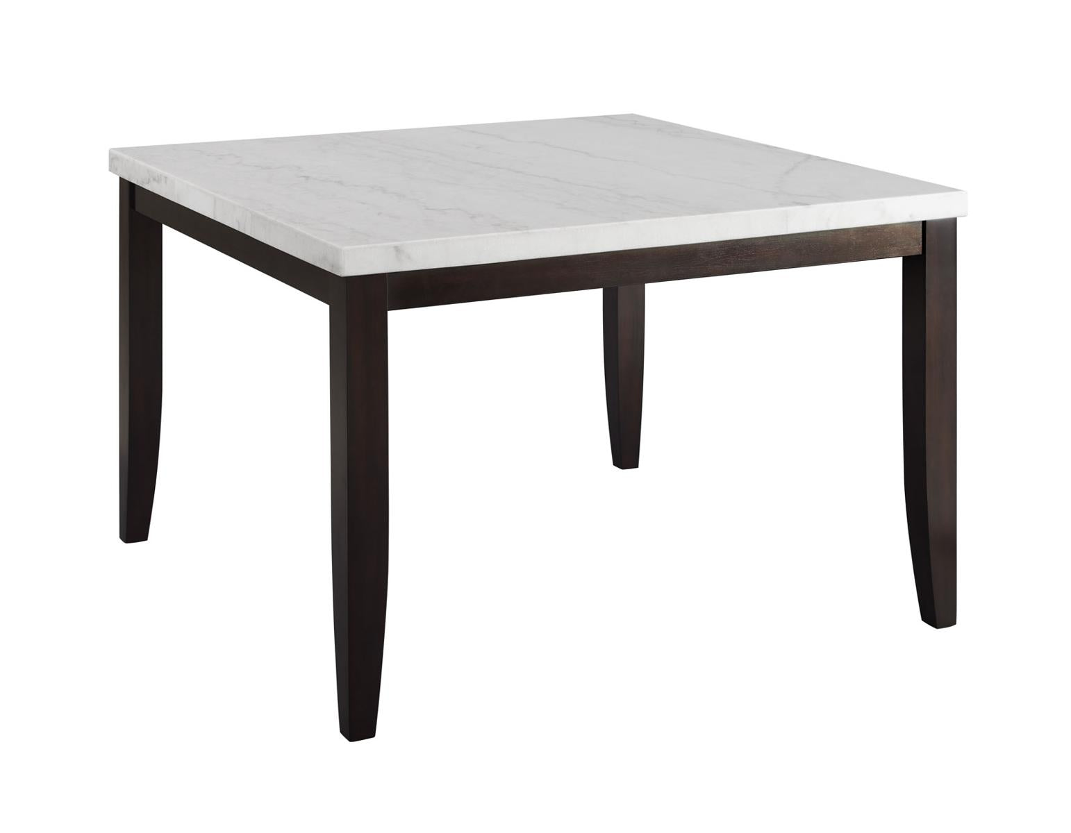 Steve Silver Francis Square Marble Top Dining Table in Cordovan Dark Cherry Steve Silver 2