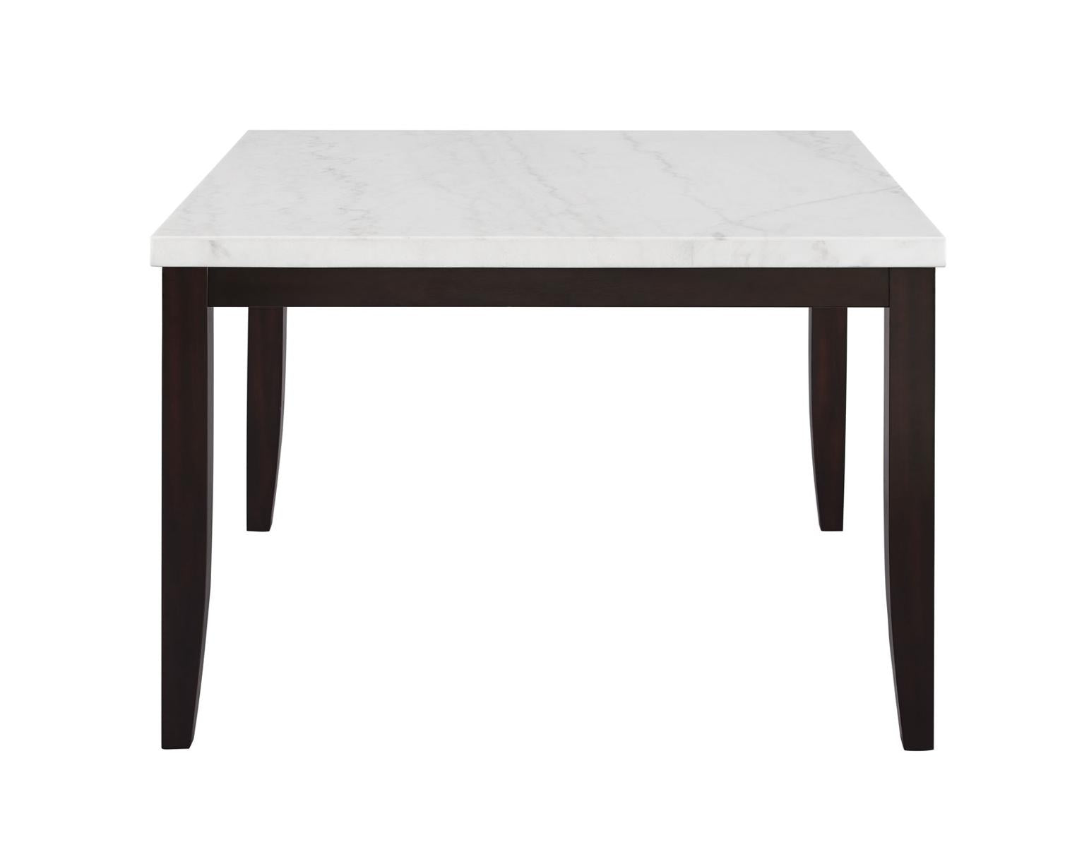 Steve Silver Francis Square Marble Top Dining Table in Cordovan Dark Cherry Steve Silver 2