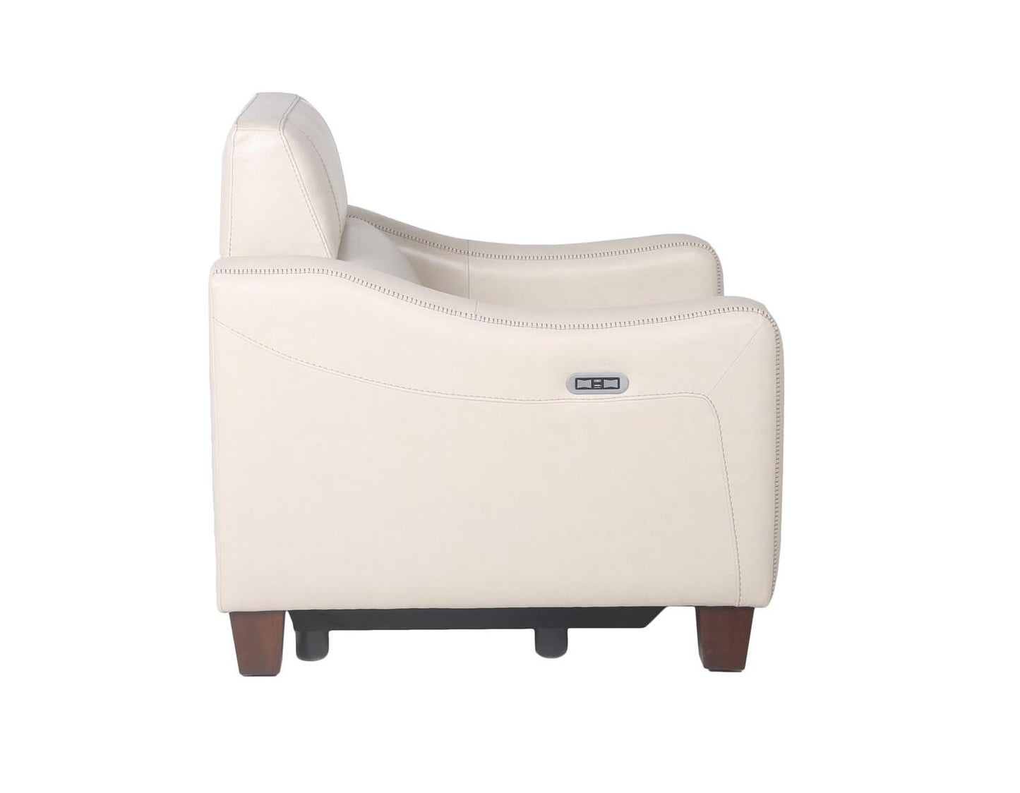 Steve Silver Giorno Dual Power Leather Recliner in Ivory Steve Silver 2