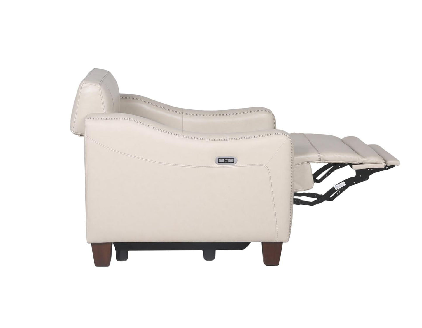 Steve Silver Giorno Dual Power Leather Recliner in Ivory Steve Silver 2