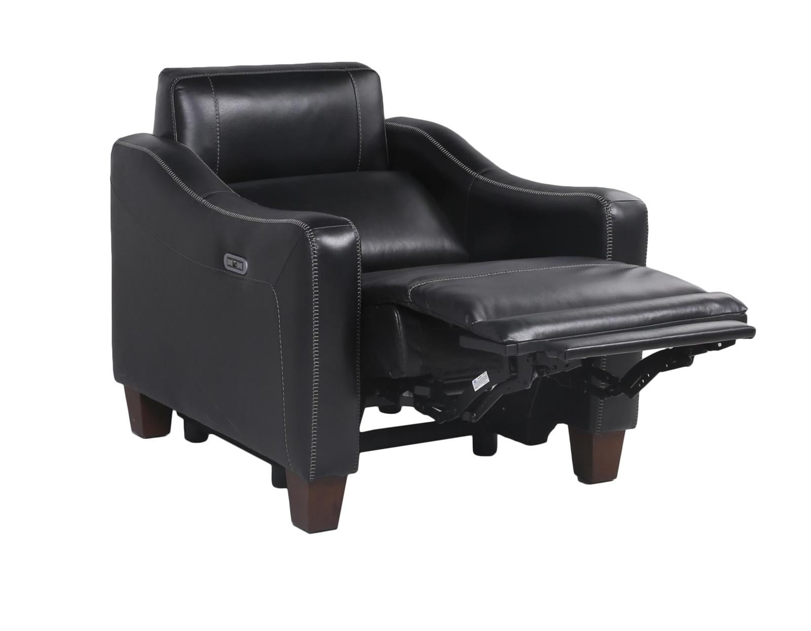 Steve Silver Giorno Dual Power Leather Recliner in Midnight Steve Silver 2