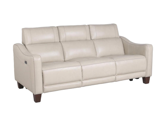 Steve Silver Giorno Dual Power Leather Sofa in Ivory Steve Silver 2