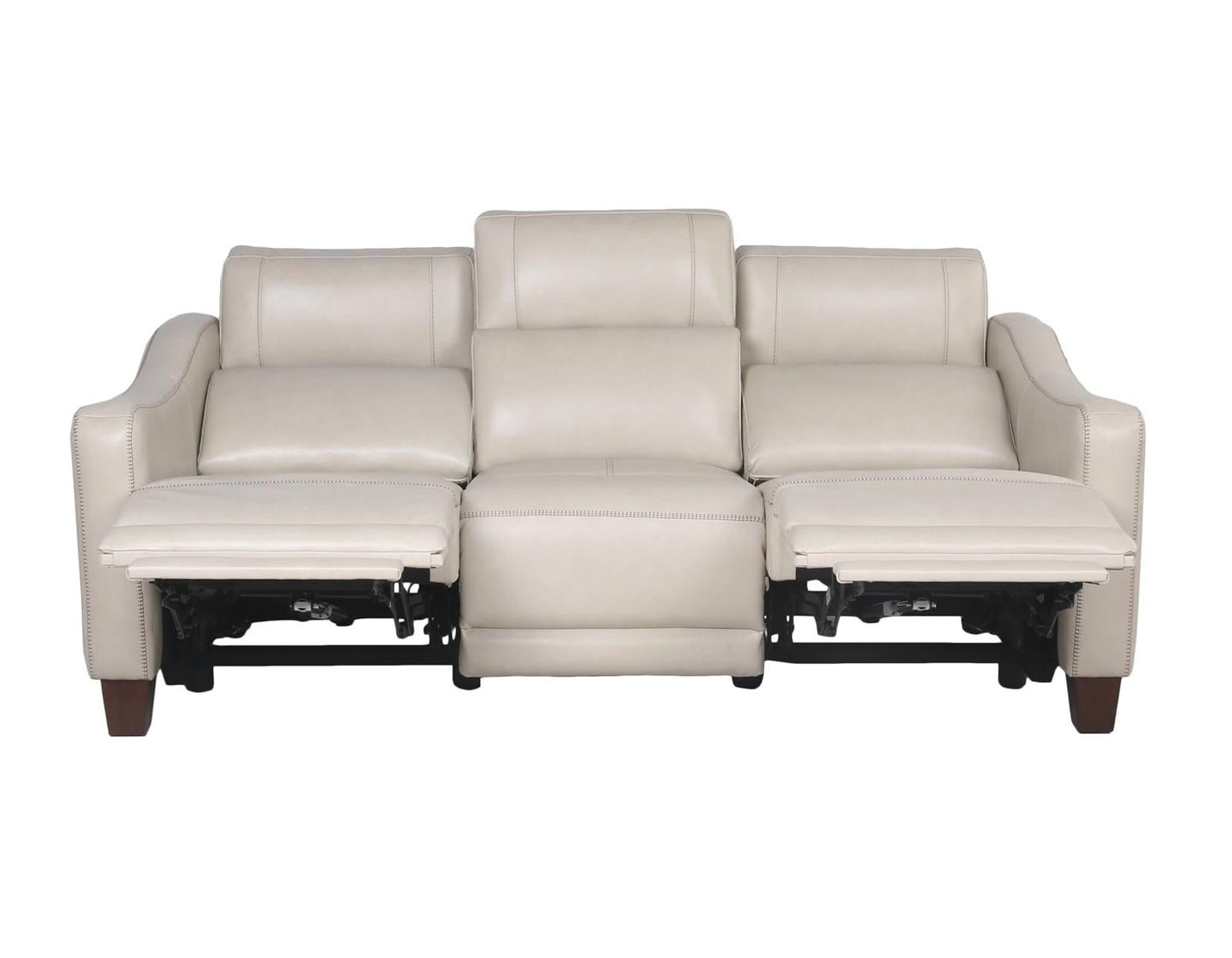 Steve Silver Giorno Dual Power Leather Sofa in Ivory Steve Silver 2