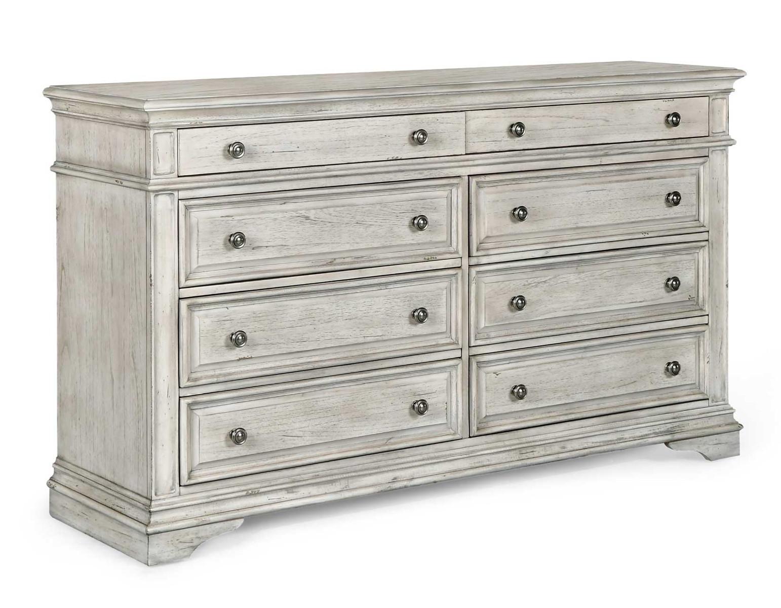 Steve Silver Highland Park 8 Drawer Dresser in Cathedral White Steve Silver 2