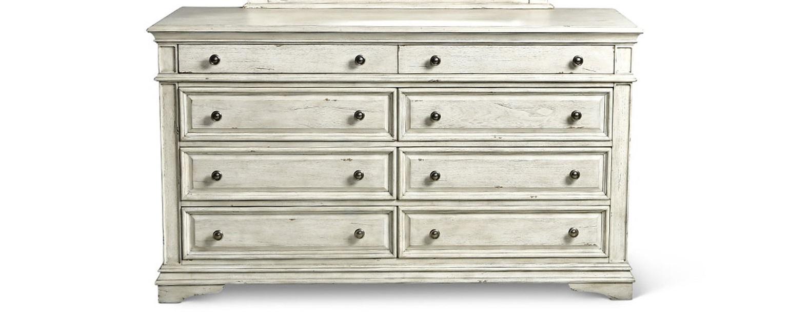 Steve Silver Highland Park 8 Drawer Dresser in Cathedral White Steve Silver 2