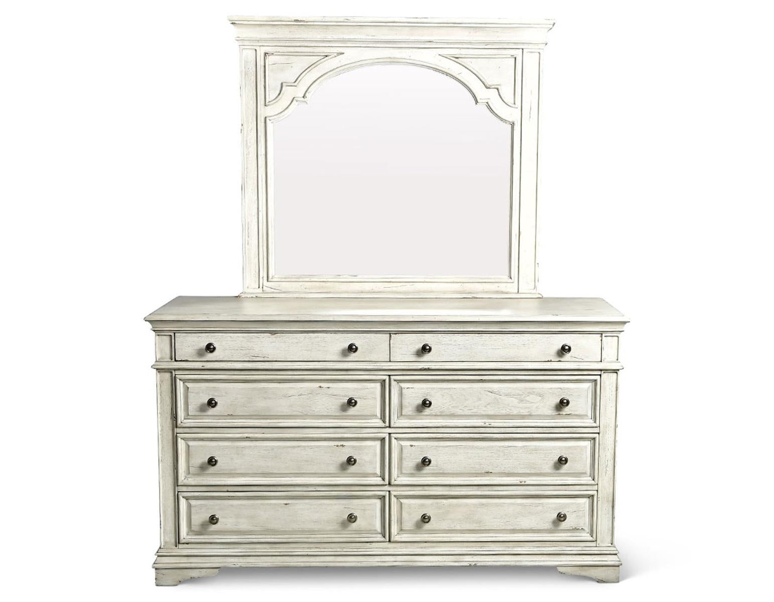 Steve Silver Highland Park 8 Drawer Dresser in Cathedral White Steve Silver 2