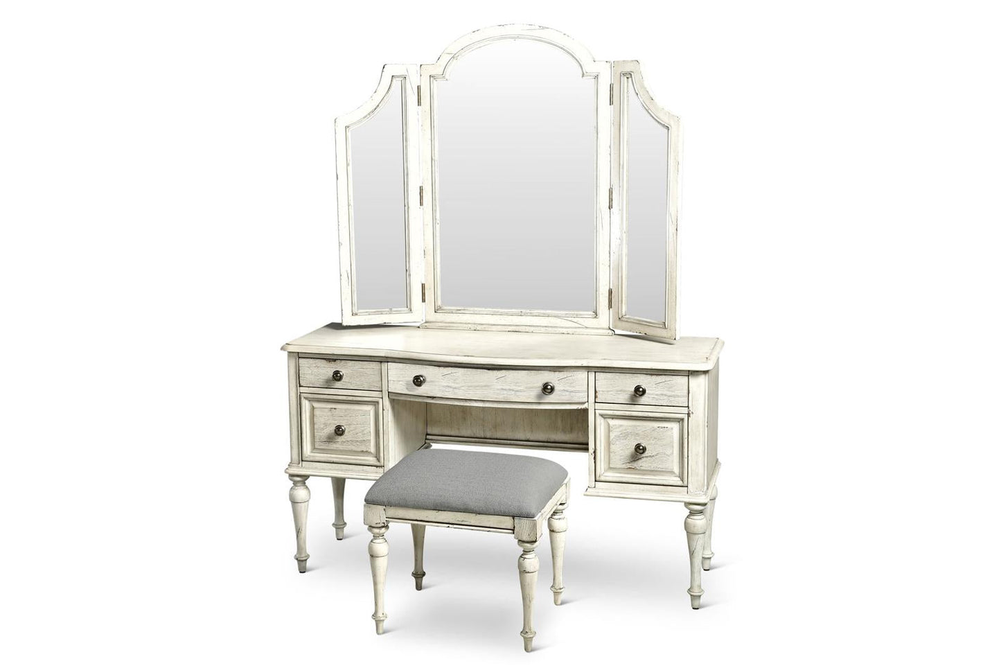 Steve Silver Highland Park Vanity Desk in Cathedral White Steve Silver 2