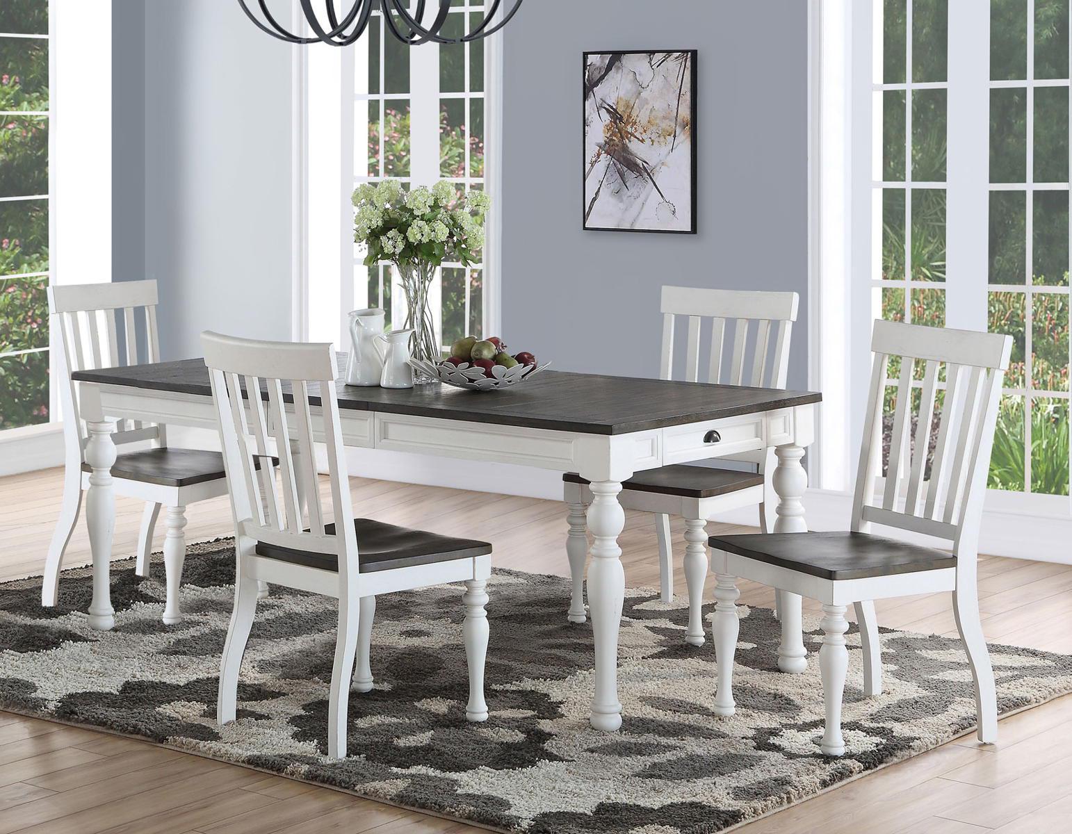 Steve Silver Joanna Dining Table in Two-tone Ivory and Mocha Steve Silver 2