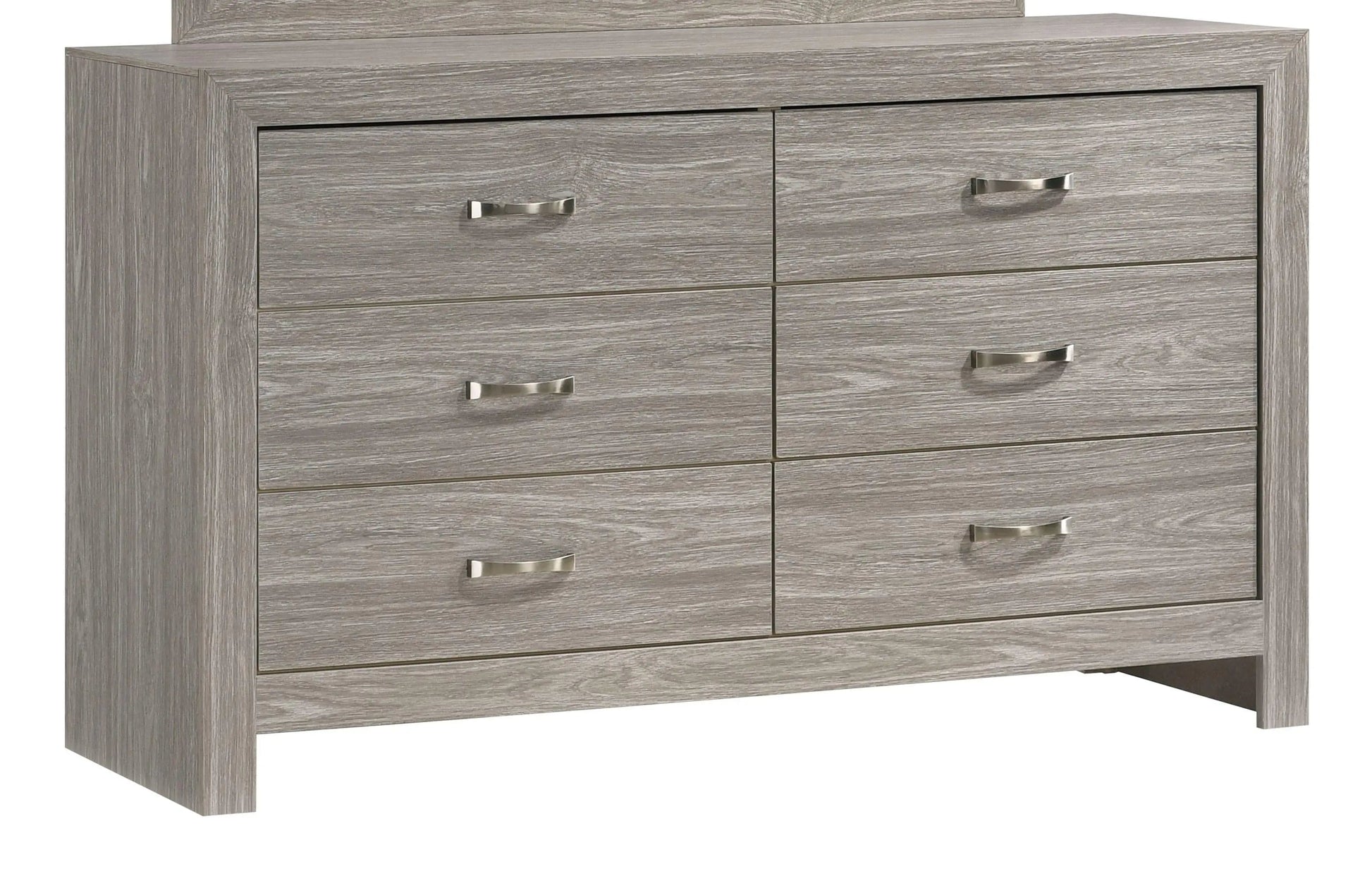 Yasmine White 6Pc Modern Bedroom Set in Gray Finish by Cosmos Furniture Cosmos Furniture