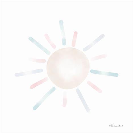 Watercolor Sun By Susan Ball - Light Blue Classy Art