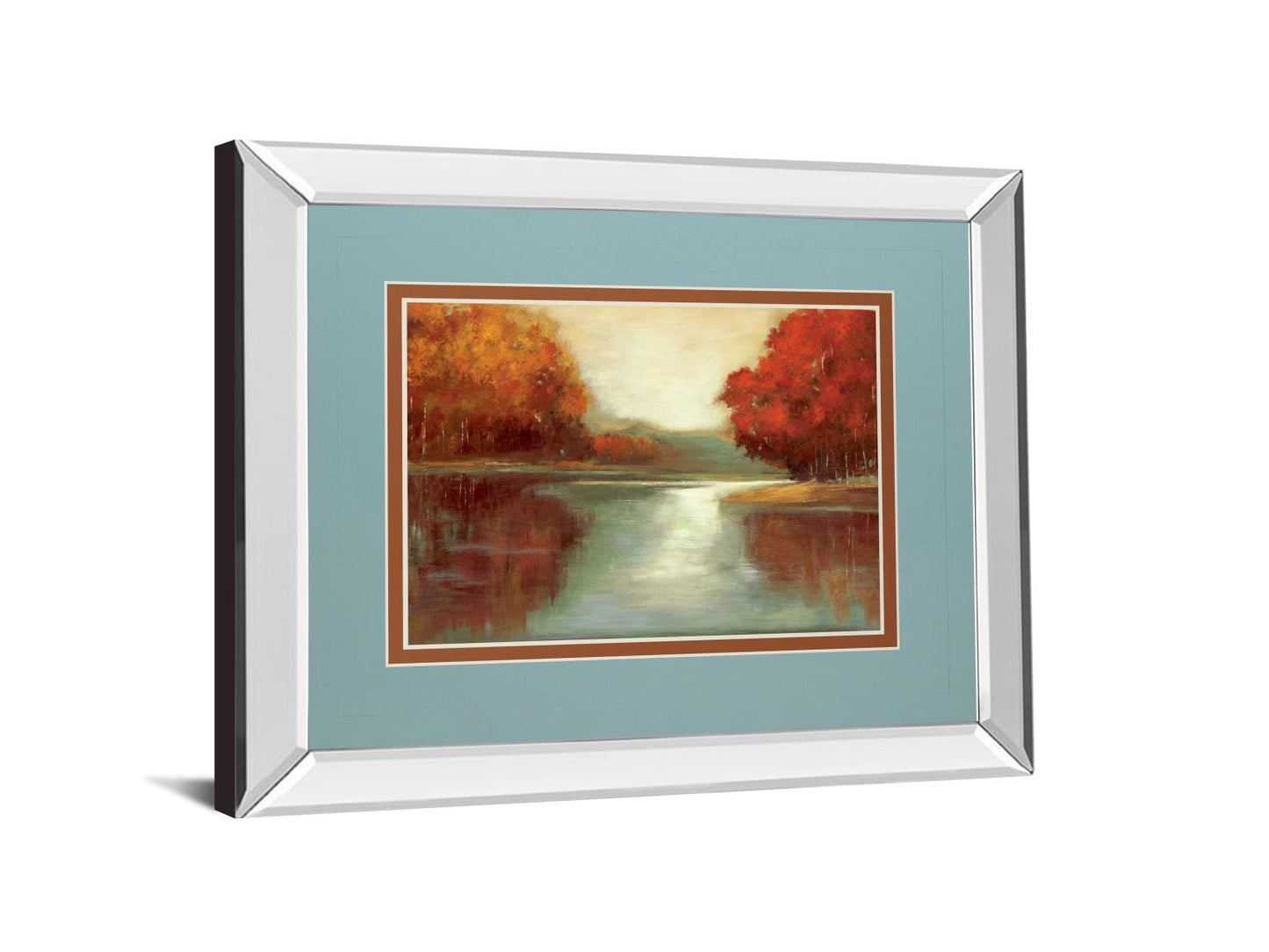 Vanilla Sky By Asia Jensen - Mirror Framed Print Wall Art - Red Classy Art