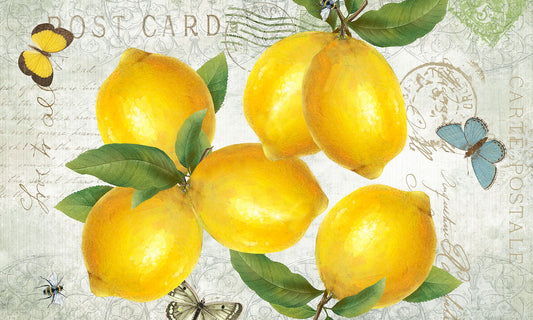 Postcard Lemons By K. Donovan - Yellow Classy Art