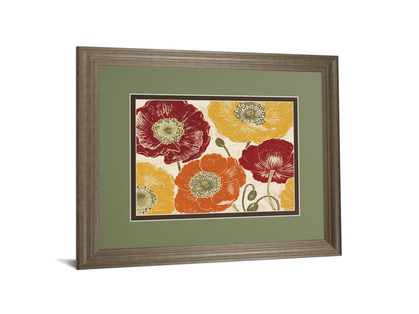 A Poppy's Touch I Spice By Daphne Brissonnet - Framed Print Wall Art - Orange Classy Art