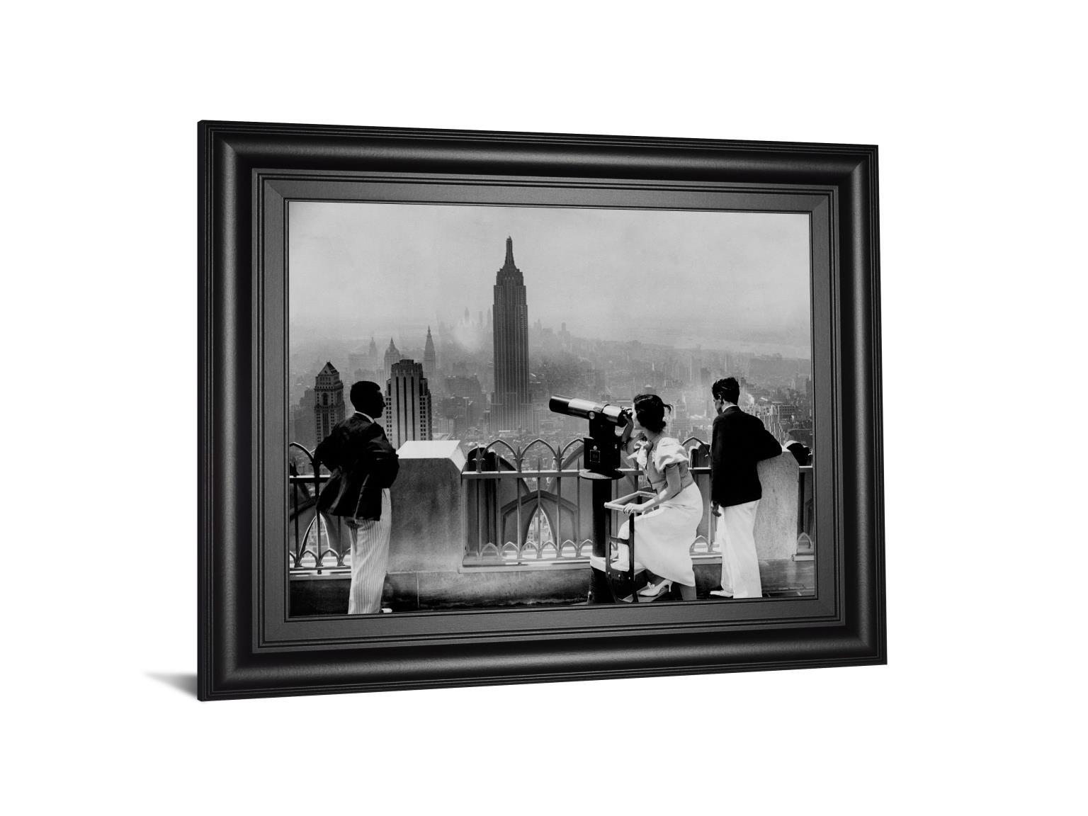Manhattan, View From Radio City Music Hall, 1935 By The Chelsea Collection - Framed Print Wall Art - Dark Gray Classy Art