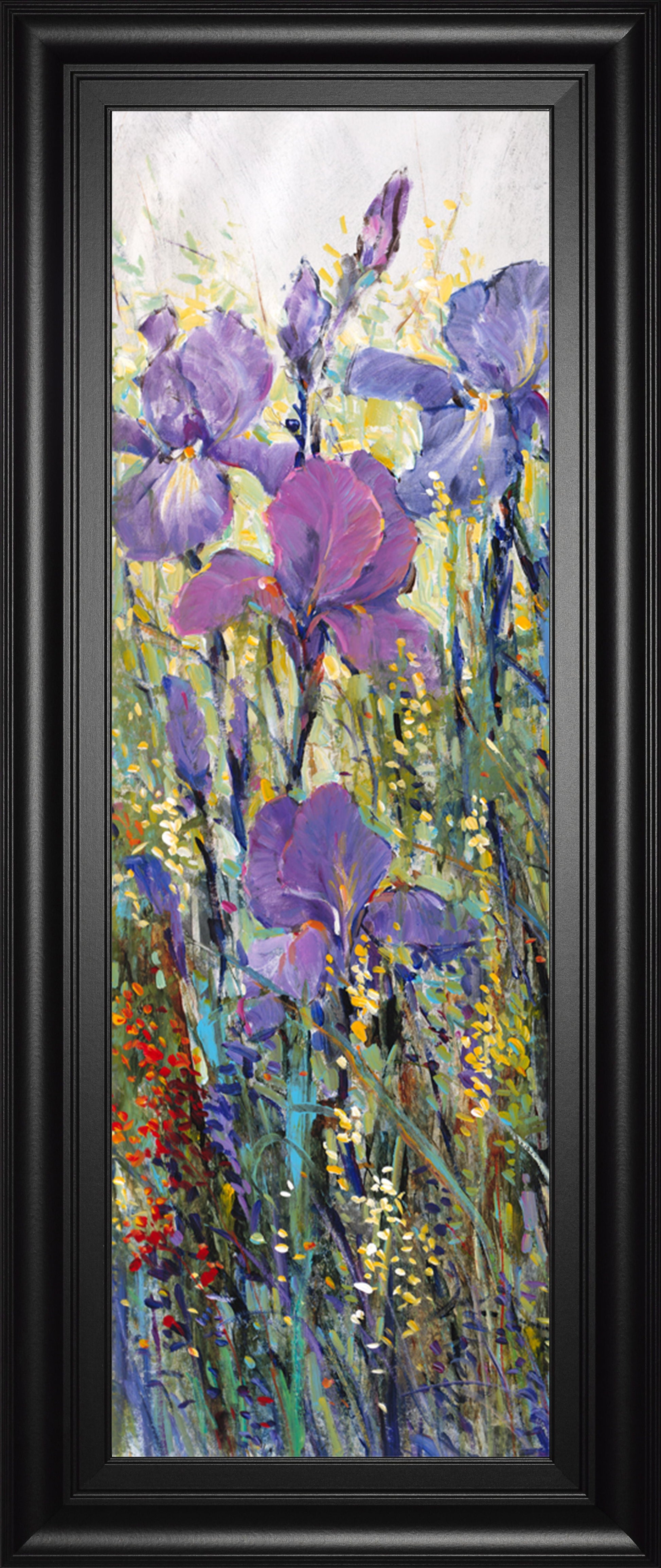 Iris Field I By Tim Otoole - Framed Print Wall Art - Purple Classy Art