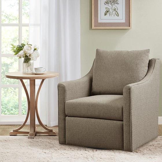 Swivel Armchair Taupe Olliix.com