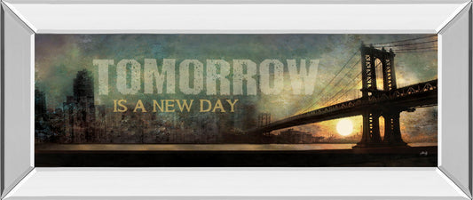 Tomorrow Is A New Day By Marla Rae - Mirrored Frame Wall Art - Dark Gray Classy Art