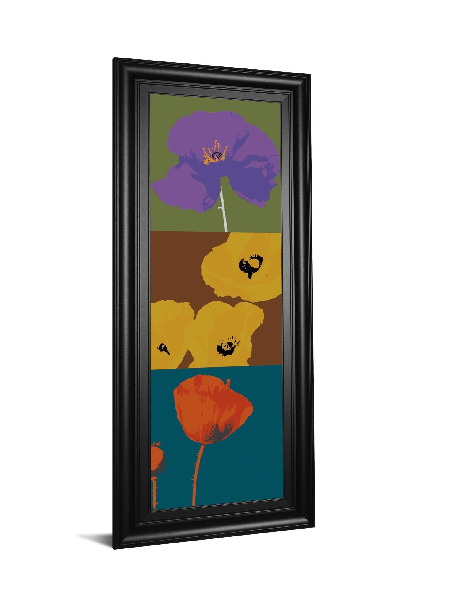 Pop Poppies By Li-legger - 18 x 42 - Blue Classy Art