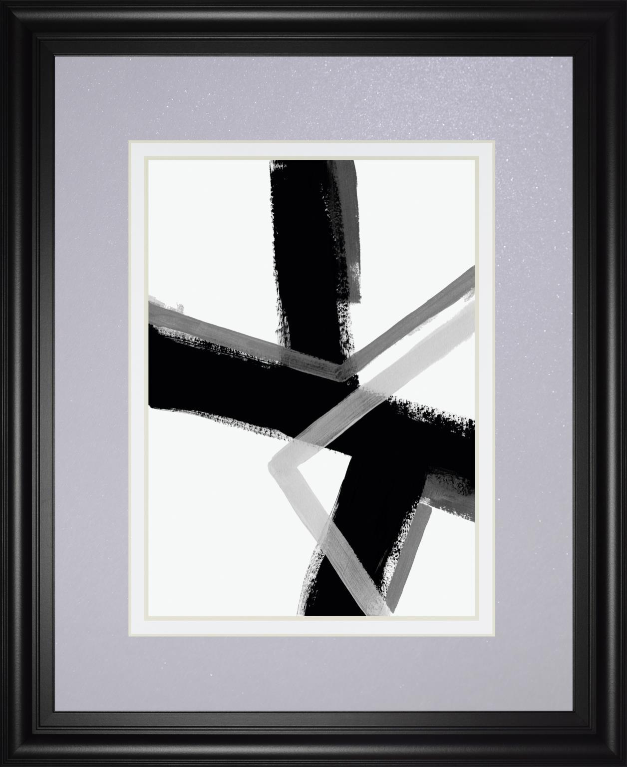 34x40 Angular Pulse IV By June Erica Vess - Black Classy Art