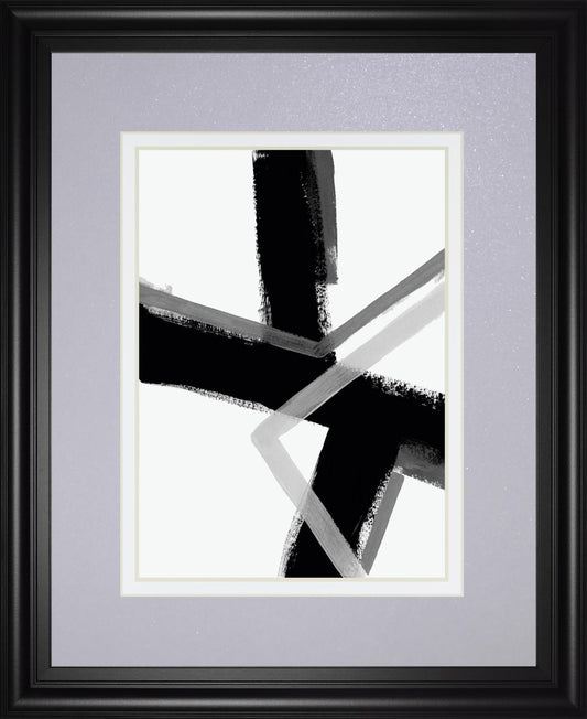 34x40 Angular Pulse IV By June Erica Vess - Black Classy Art