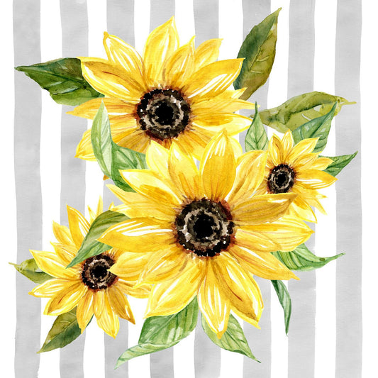 Framed Small - Sunflower Array I By Carol Robinson - Yellow Classy Art