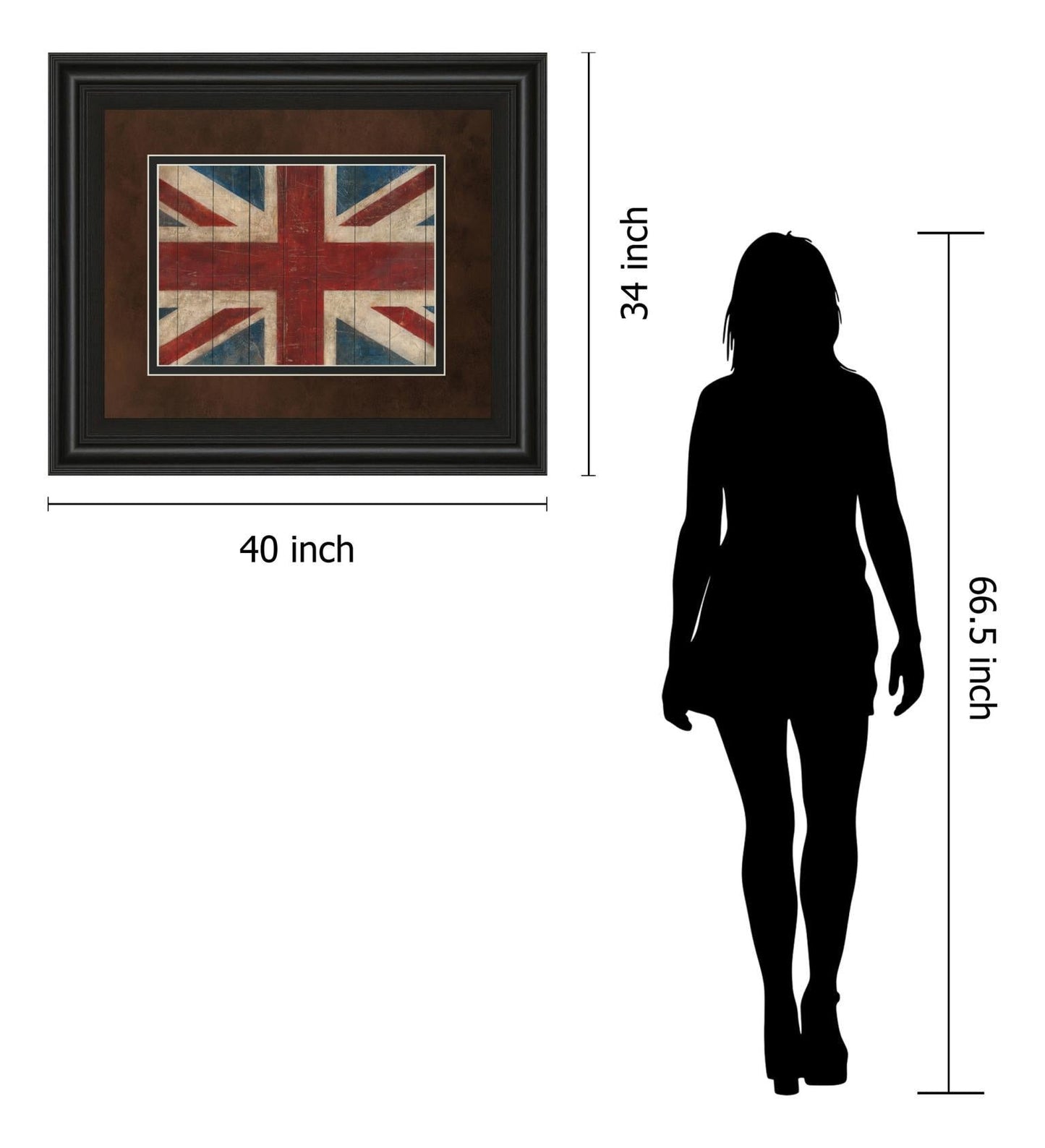 Union Jack By Avery Tillman - Framed Print Wall Art - Red Classy Art