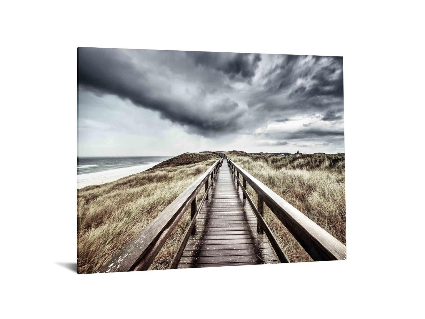 Floating Tempered Glass With Foil Bridge To Wonderland - Dark Gray Classy Art