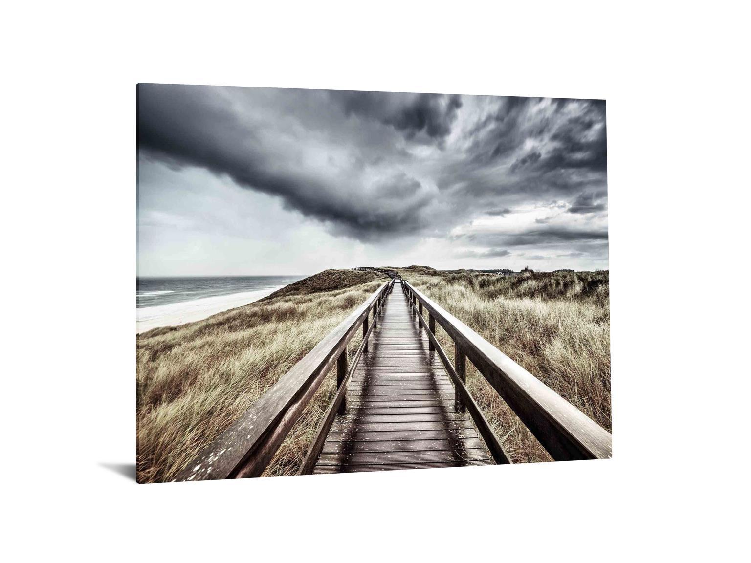 Floating Tempered Glass With Foil Bridge To Wonderland - Dark Gray Classy Art