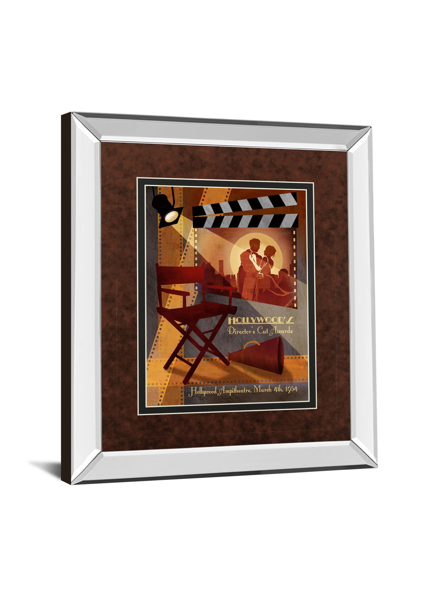 34x40 Director's Cut Awards By Conrad Knutsen - Mirror Framed Print Wall Art - Red Classy Art