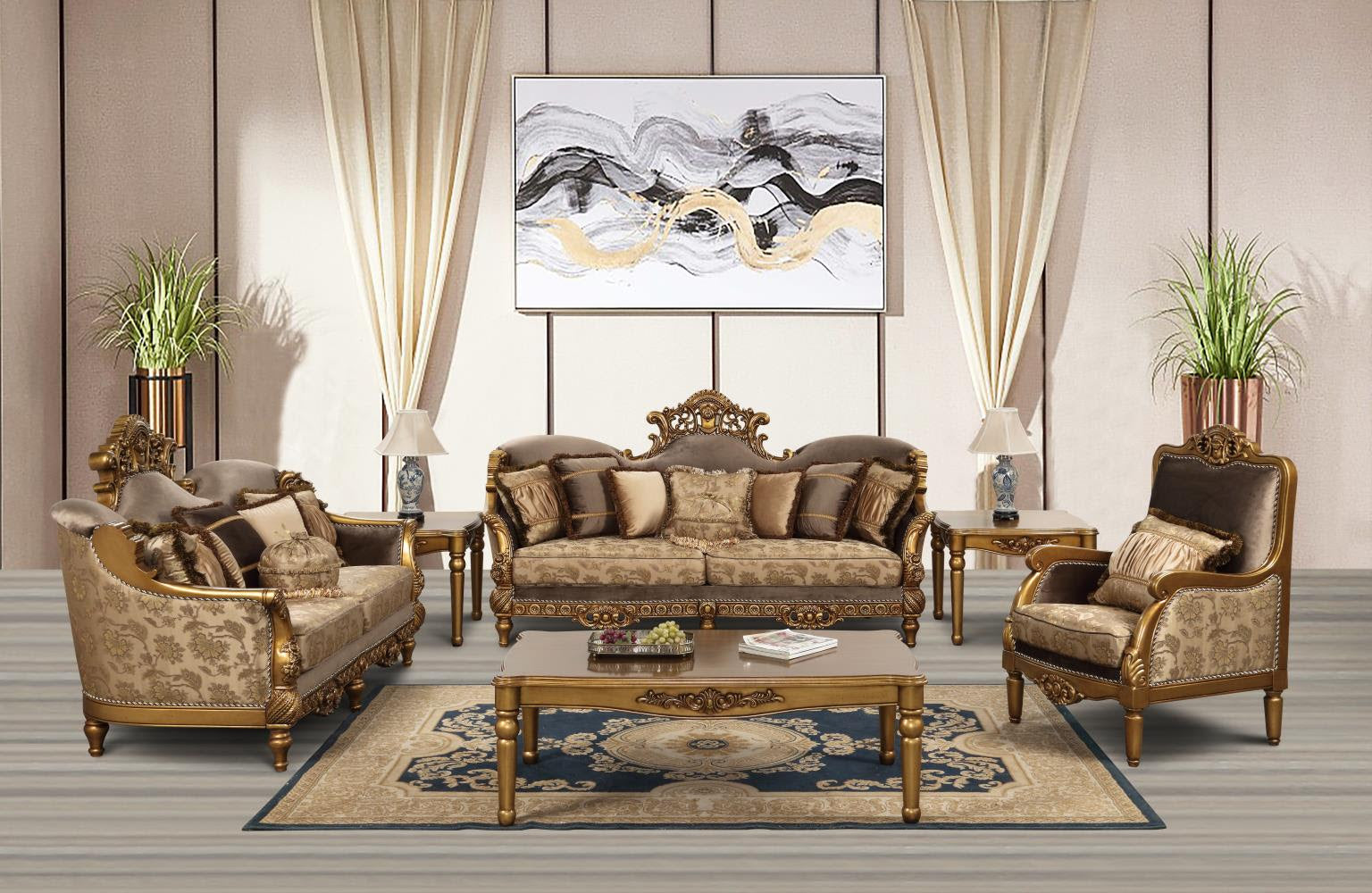 Adalyn Traditional Sofa & Loveseat Massa Gallery Furniture