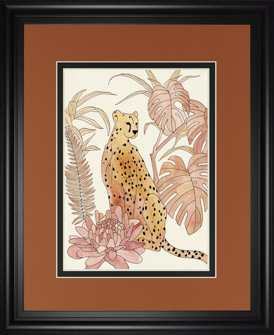 34x40 Blush Cheetah III By Annie Warren - Yellow Classy Art