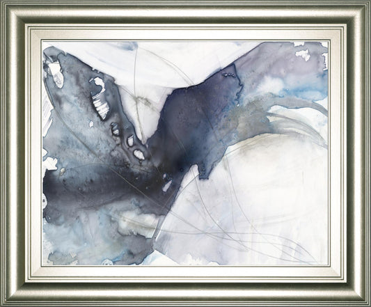 22x26 Agate Wave I By Jennifer Goldberger - Blue Classy Art