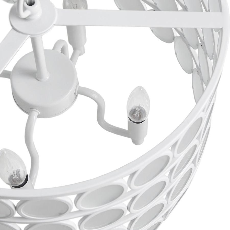 Abbot 4-Light Drum-shaped Chandelier White Olliix.com