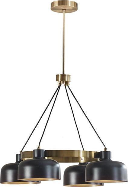 Abbott 4-Light Metal Shade Chandelier Olliix.com