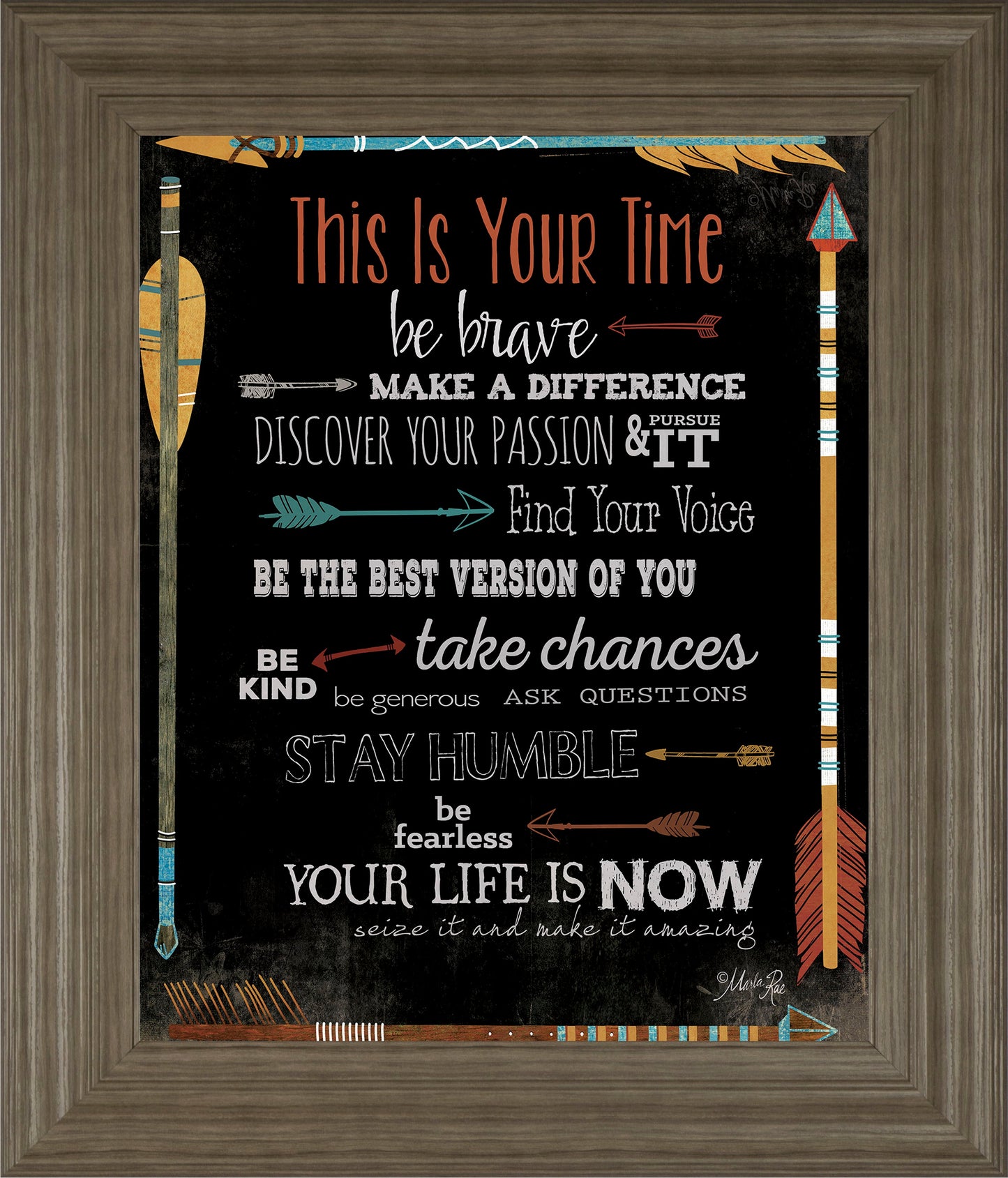 This Is Your Time By Marla Rae - Framed Print Wall Art - Black Classy Art