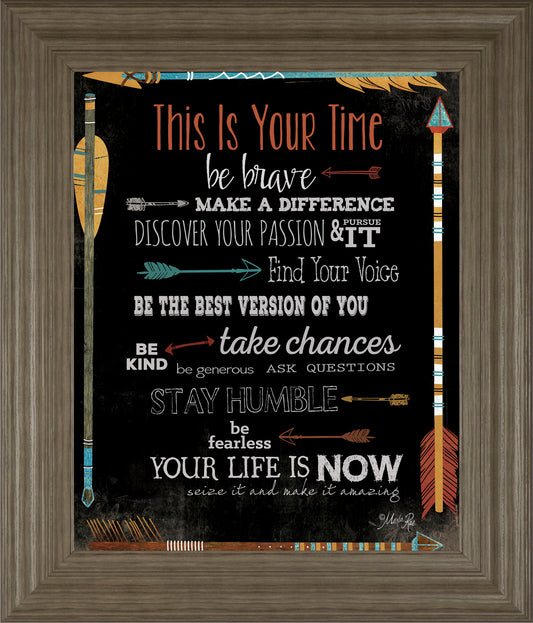 This Is Your Time By Marla Rae - Framed Print Wall Art - Black Classy Art