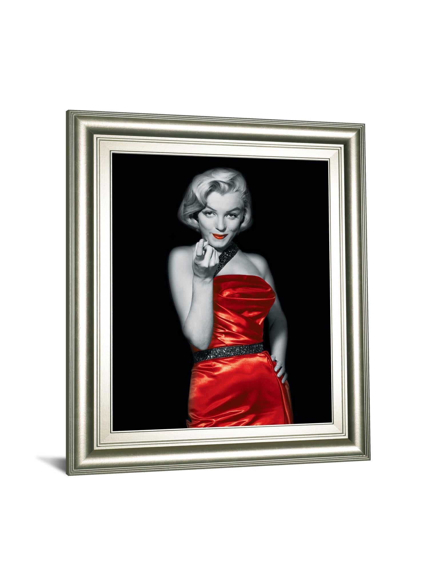 Lady In Red 2 By Chelsea Collection - Framed Print Wall Art - Red Classy Art