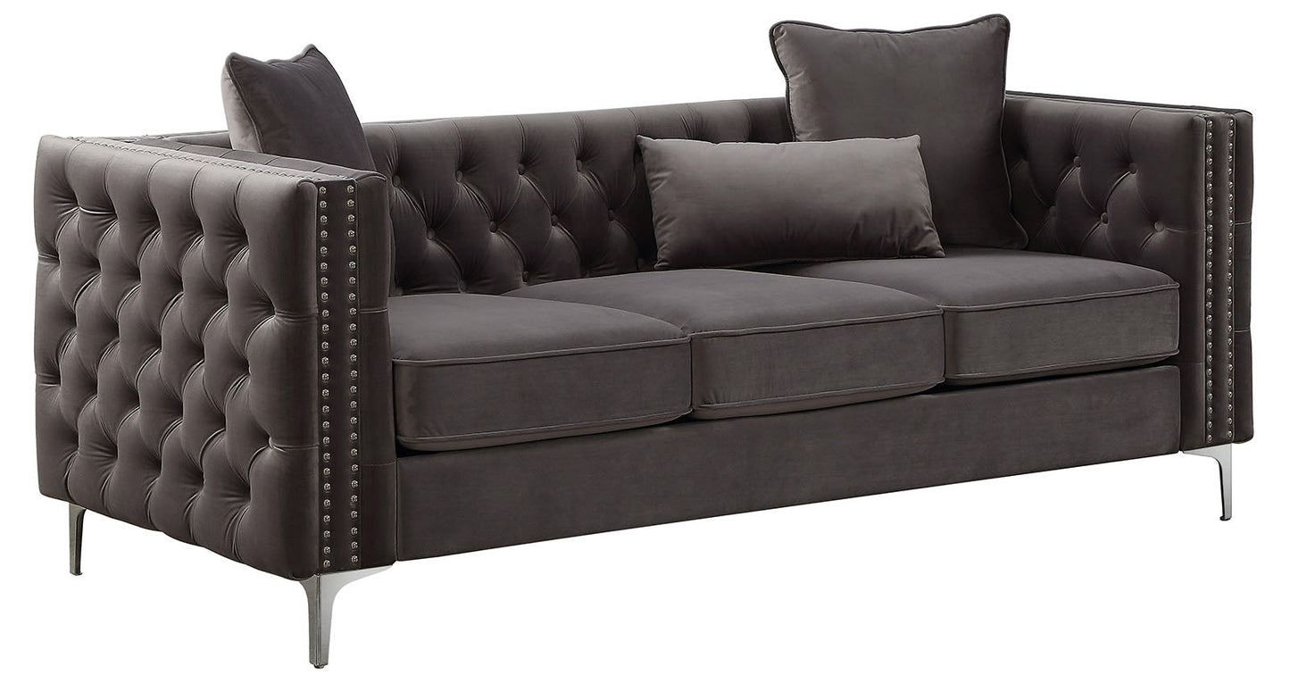 Acme Furniture Gillian II Sofa in Dark Gray 53385 ACME East