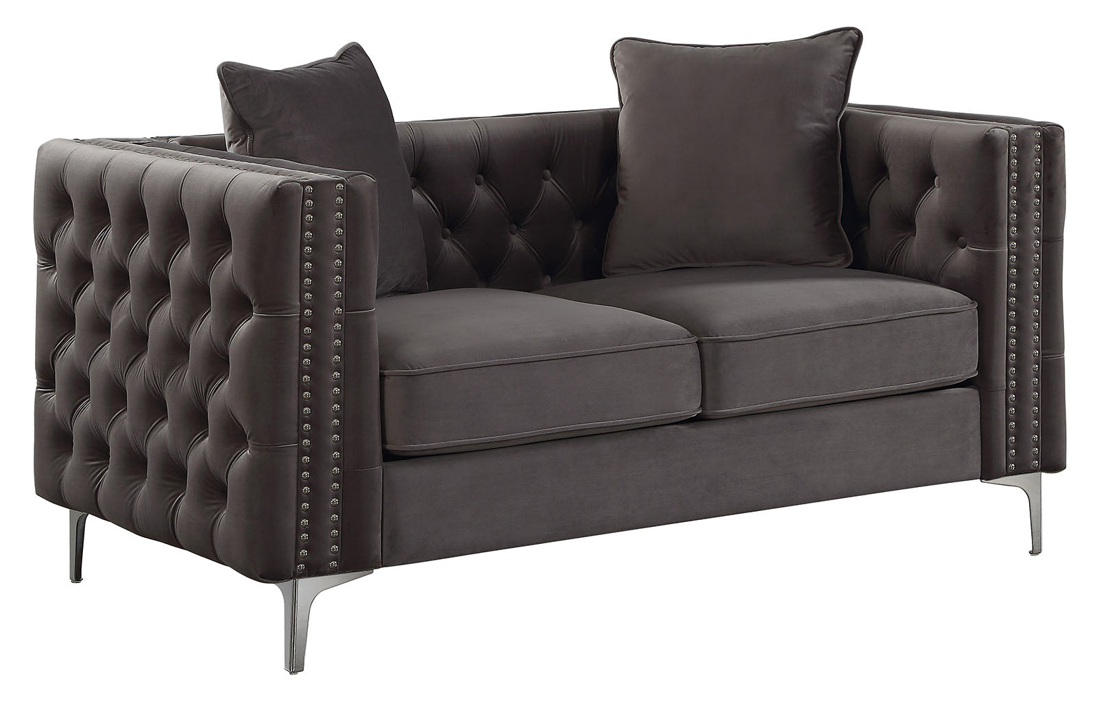 Acme Furniture Gillian II Loveseat in Dark Gray 53388 ACME East