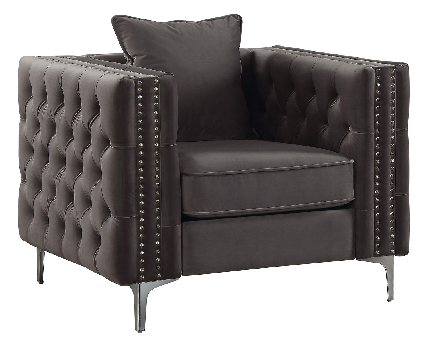 Acme Furniture Gillian II Chair in Dark Gray 53389 ACME East